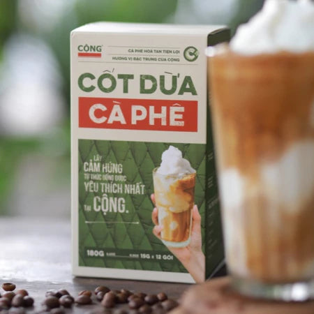Vietnamese Coconut Coffee Instant Cộng Cà Phê Cốt Dừa