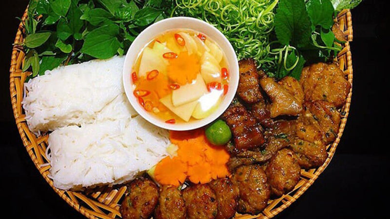 Bun Cha recipe with authentic sauce recipe- Hanoi style vermicelli noodles with grilled pork